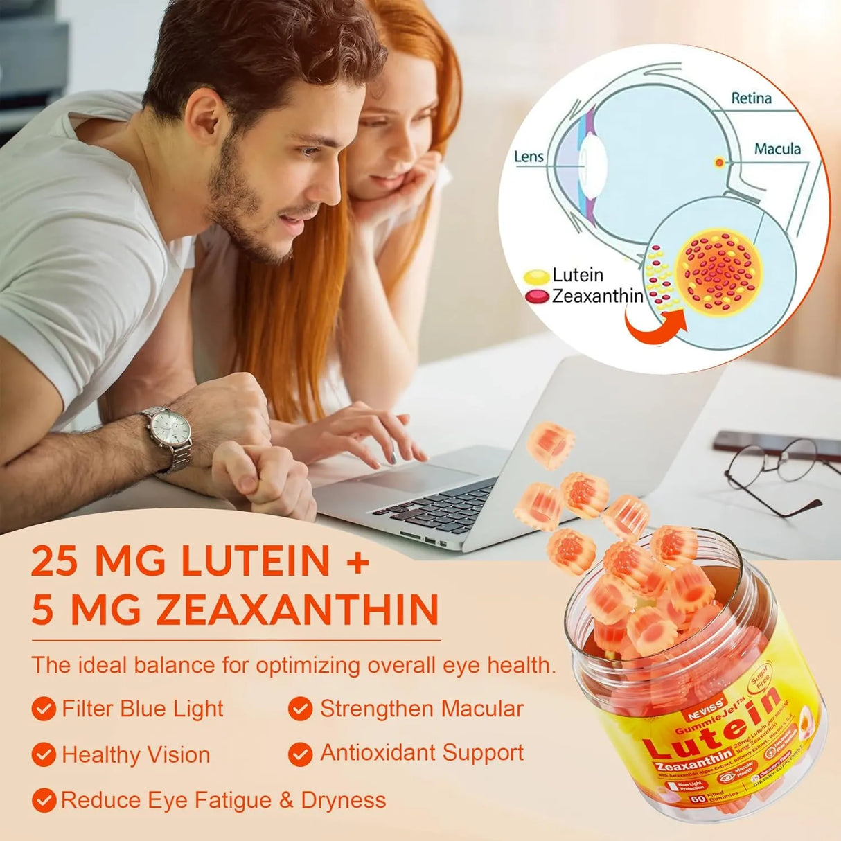 NEVISS - NEVISS Sugar-Free Lutein Zeaxanthin Gummies 60 Gomitas 2 Pack - The Red Vitamin MX - Suplementos Alimenticios - {{ shop.shopifyCountryName }}