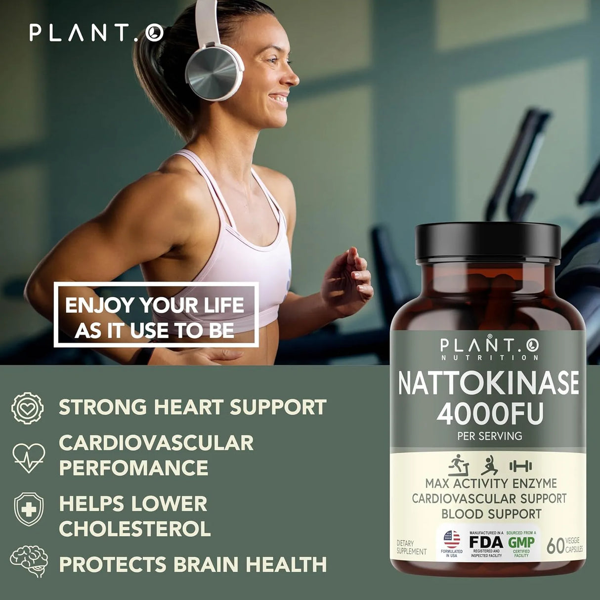 PLANT.O NUTRITION - PLANT.O NUTRITION Nattokinase 4,000 FU 60 Capsulas - The Red Vitamin MX - Suplementos Alimenticios - {{ shop.shopifyCountryName }}
