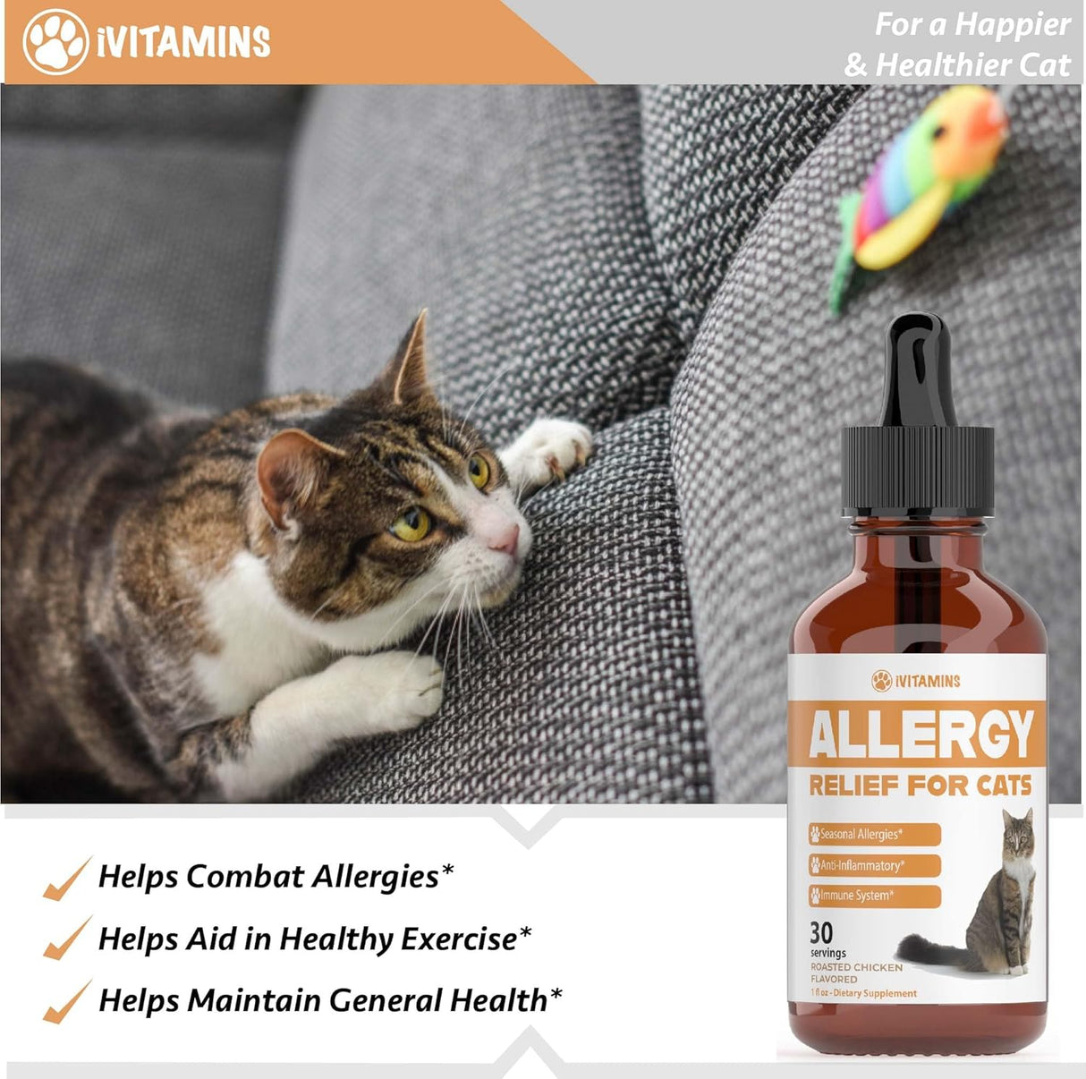 iVitamins Allergy Relief for Cats 1 Fl.Oz.