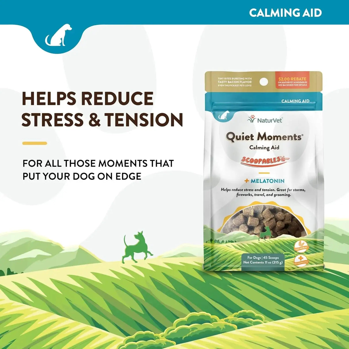 NATURVET - NaturVet Scoopables Quiet Moments Dog Calming Aid for Dogs 315Gr. - The Red Vitamin MX - Relajantes Para Perros - {{ shop.shopifyCountryName }}