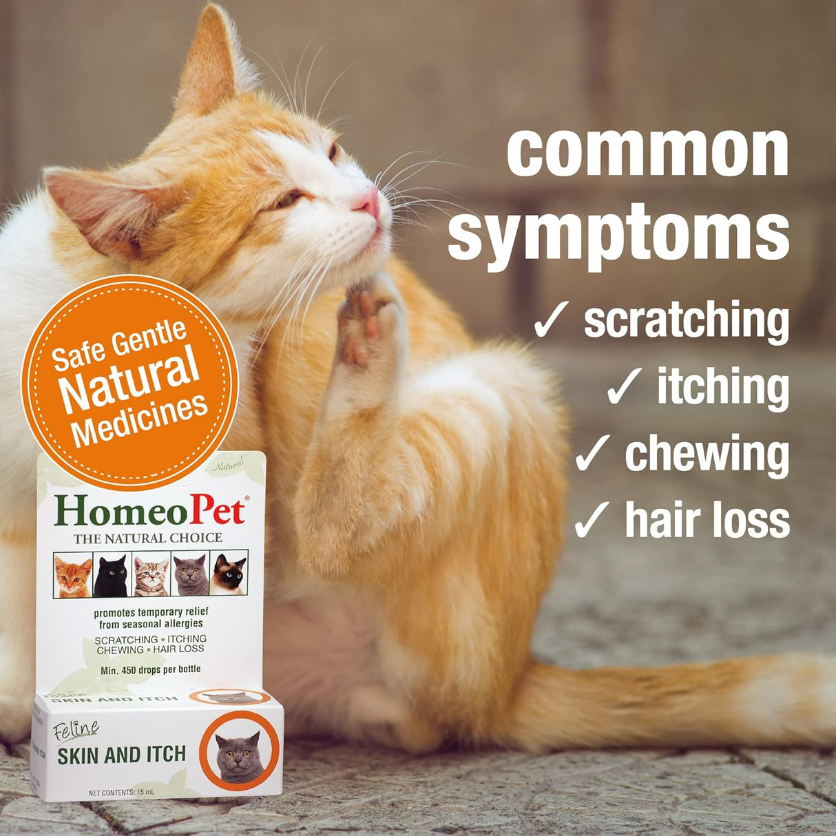 HomeoPet Feline Skin and Itch 15Ml.