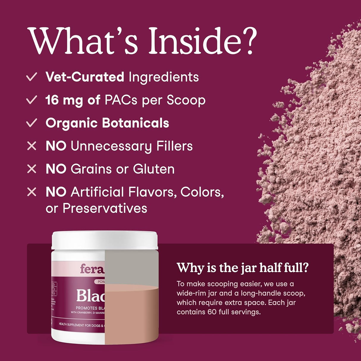 Fera Pets Bladder Support 60 Servicios 61Gr.