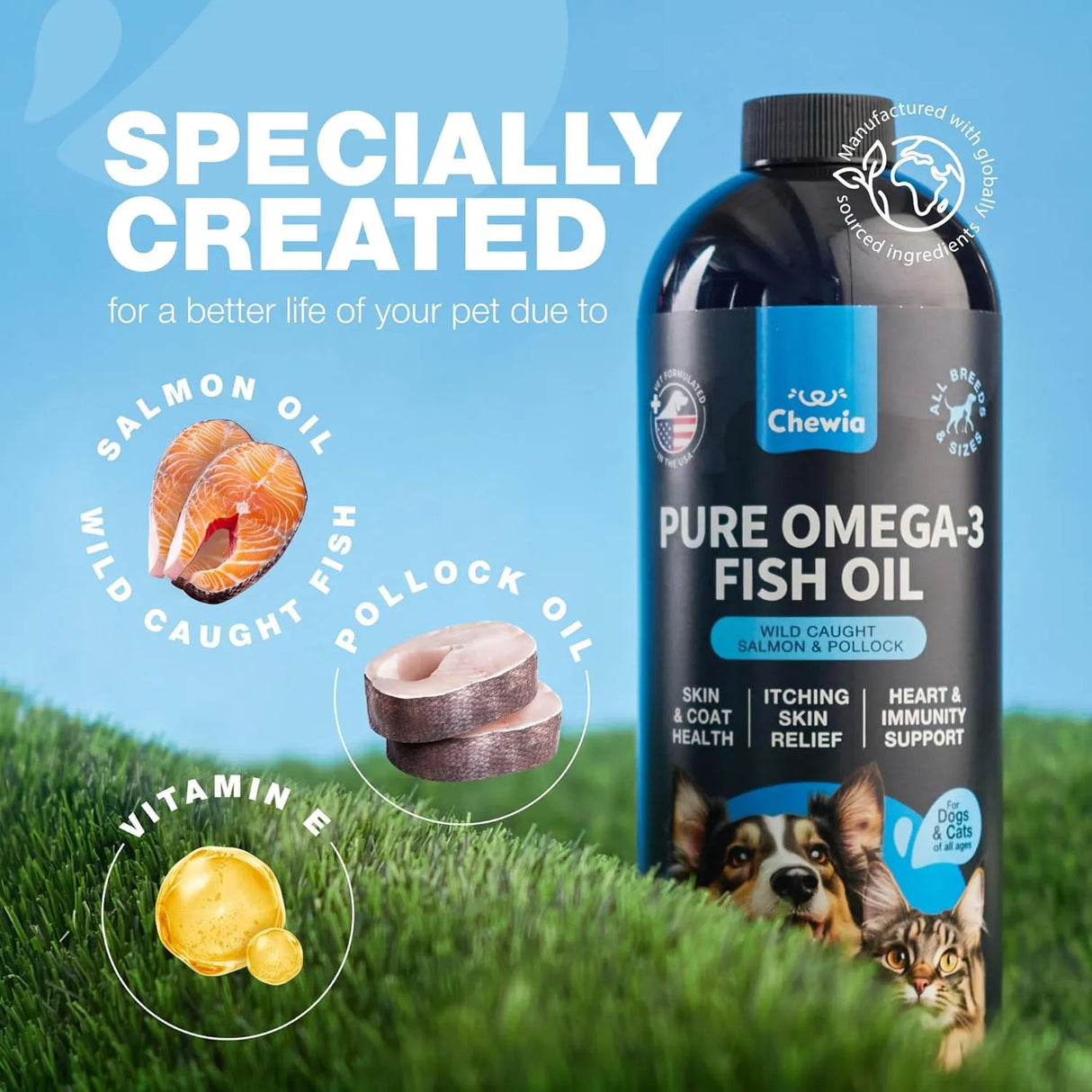 CHEWIA - CHEWIA Fish Oil for Dogs and Cats 32 Fl.Oz. - The Red Vitamin MX - Aceite De Pescado Para Perros - {{ shop.shopifyCountryName }}