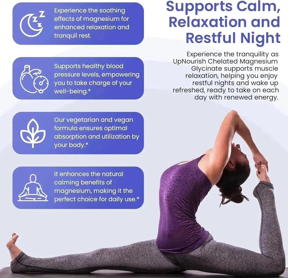 UPNOURISH - UpNourish Magnesium Glycinate Chelate 500Mg. 240 Capsulas - The Red Vitamin MX - Suplementos Alimenticios - {{ shop.shopifyCountryName }}