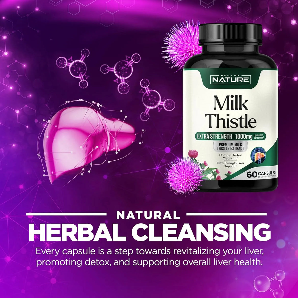 BUILT BY NATURE - Built by Nature Milk Thistle 1000Mg. 60 Capsulas - The Red Vitamin MX - Suplementos Alimenticios - {{ shop.shopifyCountryName }}