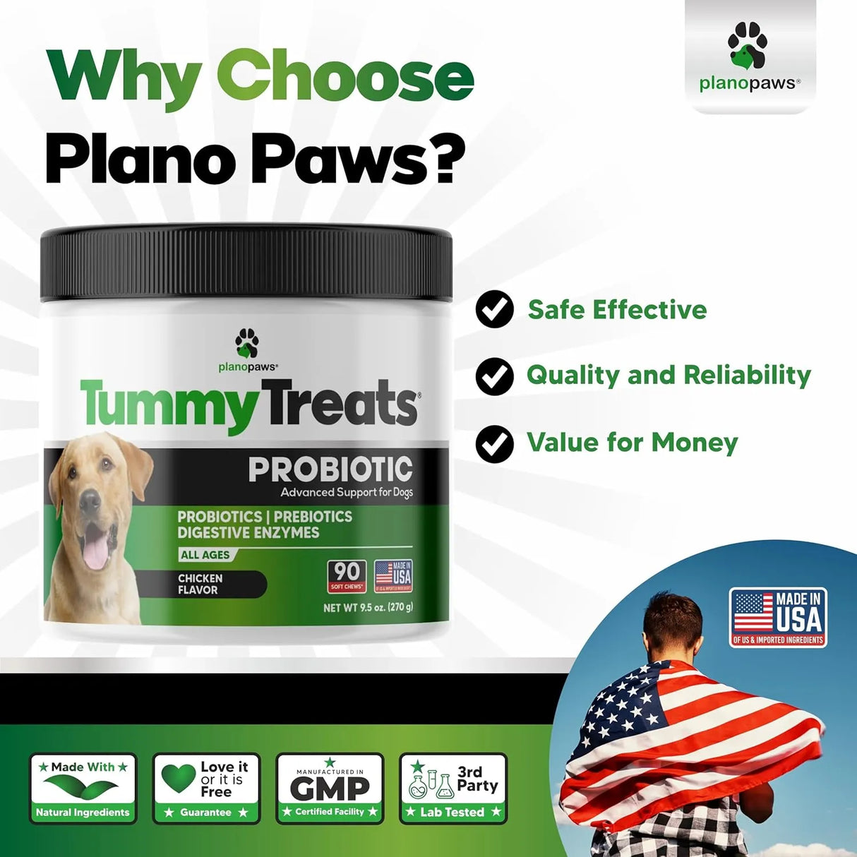 PLANOPAWS - Planopaws Probiotics for Dogs All Ages 90 Masticables - The Red Vitamin MX - Probióticos Para Perros - {{ shop.shopifyCountryName }}