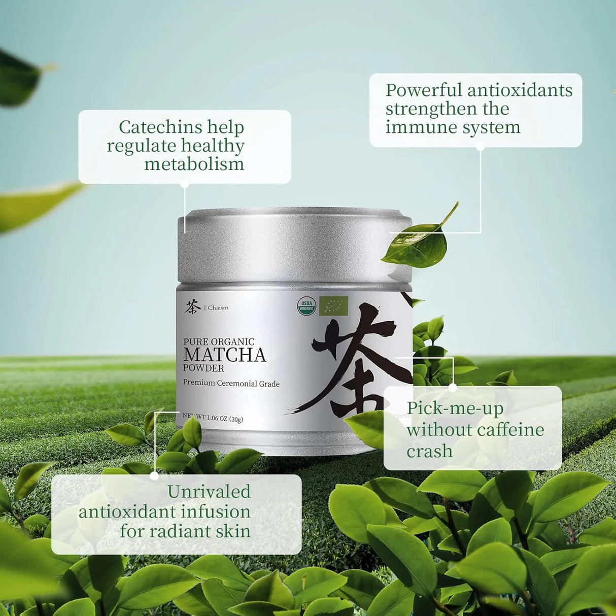 CHAISM - Chaism Ceremonial Grade Matcha Green Tea Powder 30Gr. - The Red Vitamin MX - Suplementos Alimenticios - {{ shop.shopifyCountryName }}