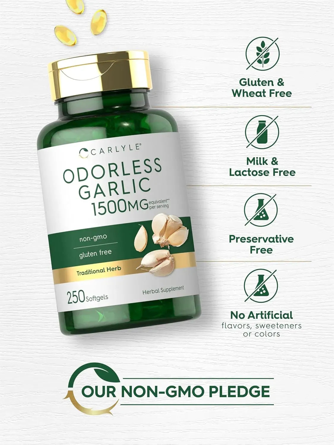CARLYLE - Carlyle Odorless Garlic 1500Mg. 250 Capsulas Blandas - The Red Vitamin MX - Suplementos Alimenticios - {{ shop.shopifyCountryName }}