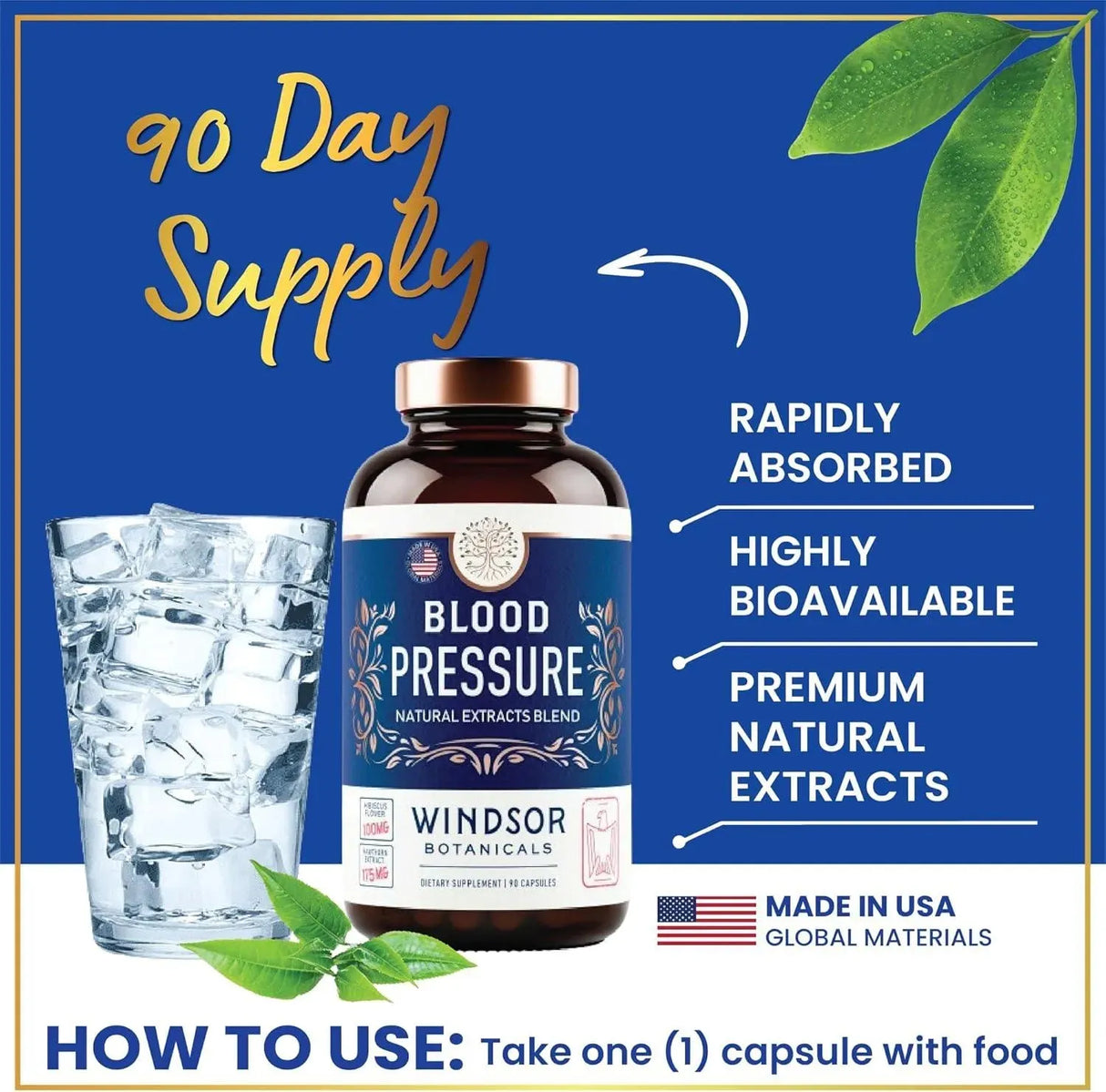 WINDSOR BOTANICALS - WINDSOR BOTANICALS Blood Pressure Support 90 Capsulas - The Red Vitamin MX - Suplementos Alimenticios - {{ shop.shopifyCountryName }}