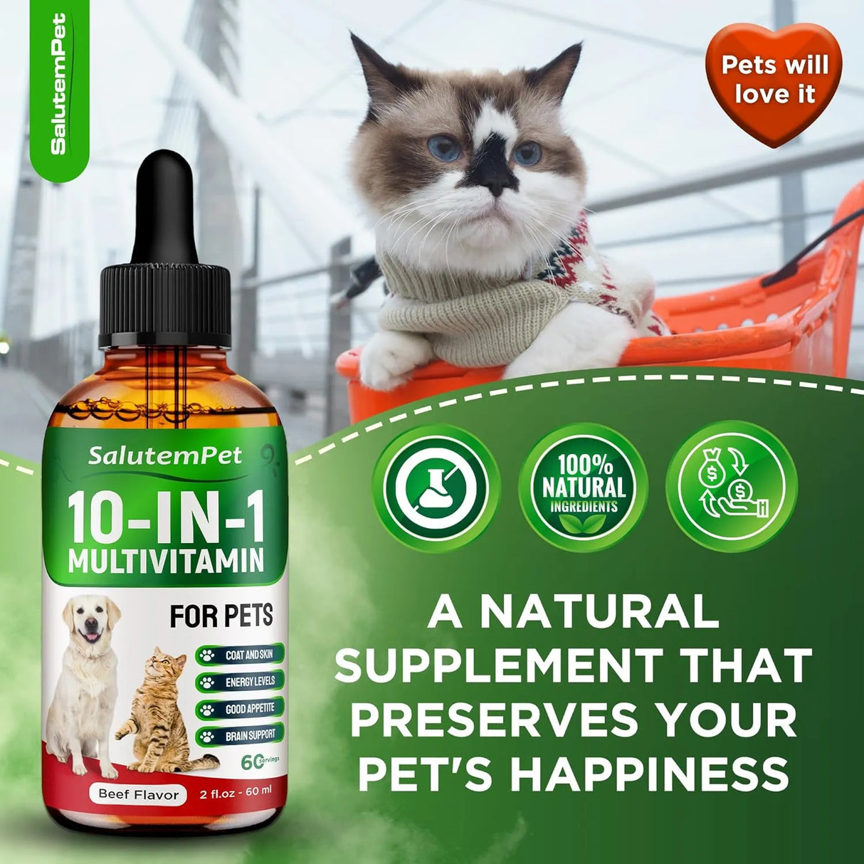 SALUTEMPET - SalutemPet Liquid Multivitamin for Dogs 2 Fl.Oz. - The Red Vitamin MX - Multivitamínicos Para Perros - {{ shop.shopifyCountryName }}