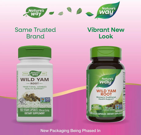 NATURE'S WAY - Nature's Way Wild Yam Root 700Mg. 100 Capsulas - The Red Vitamin MX - Suplementos Alimenticios - {{ shop.shopifyCountryName }}