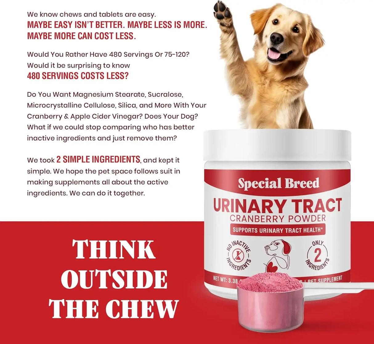 SPECIAL BREED - Special Breed Urinary Tract Health Cranberry for Dogs 96Gr. - The Red Vitamin MX - Salud De Tracto Urinario Para Perros - {{ shop.shopifyCountryName }}