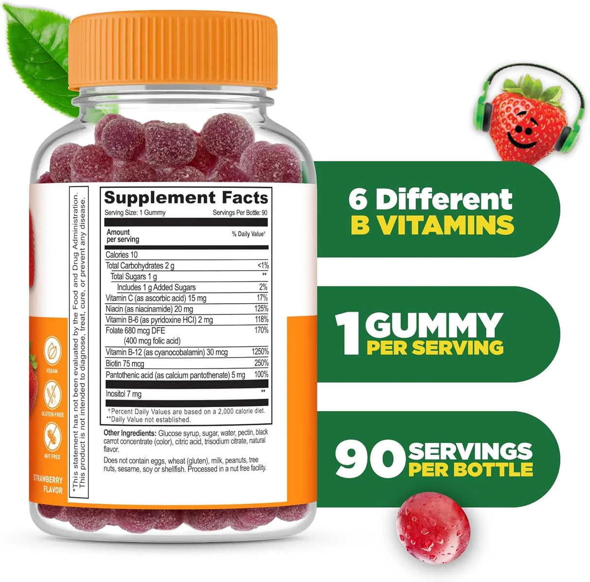 LIFEABLE - Lifeable Vitamin B Complex for Kids 90 Gomitas - The Red Vitamin MX - Suplementos Alimenticios - {{ shop.shopifyCountryName }}