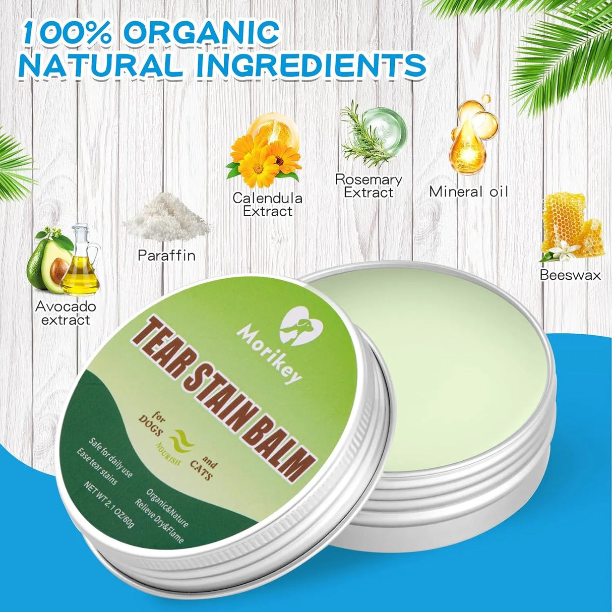 MORIKEY - Morikey Pet Tear Stain Remove Balm 60Gr. - The Red Vitamin MX - Cuidado De Los Ojos De Los Perros - {{ shop.shopifyCountryName }}