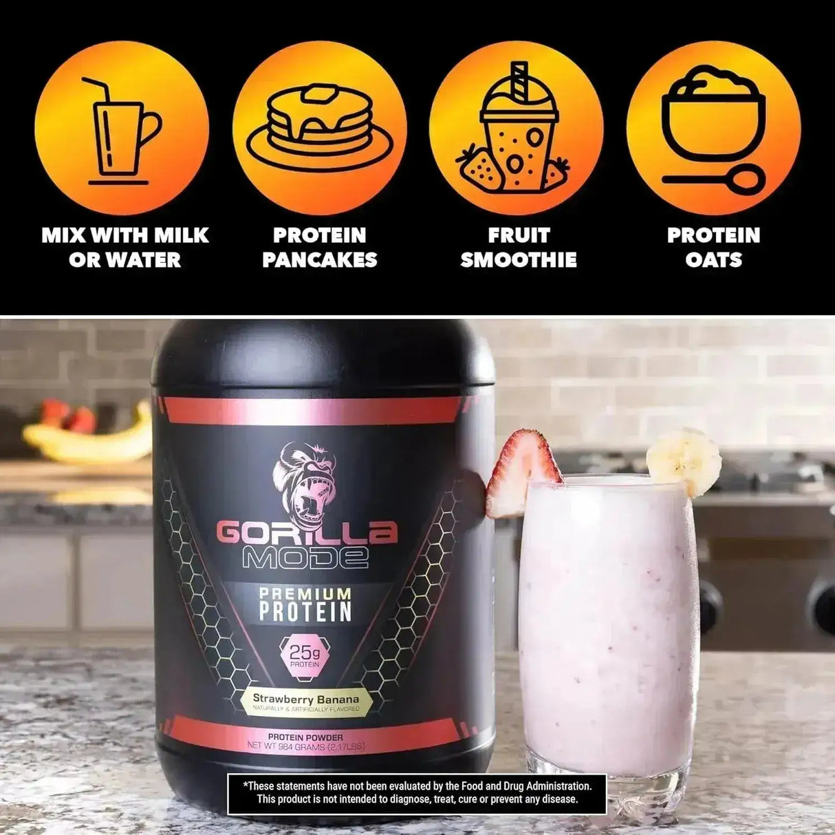 GORILLA MODE - Gorilla Mode Premium Whey Protein Cookies and Cream 1068Gr. - The Red Vitamin MX - Suplementos Alimenticios - {{ shop.shopifyCountryName }}