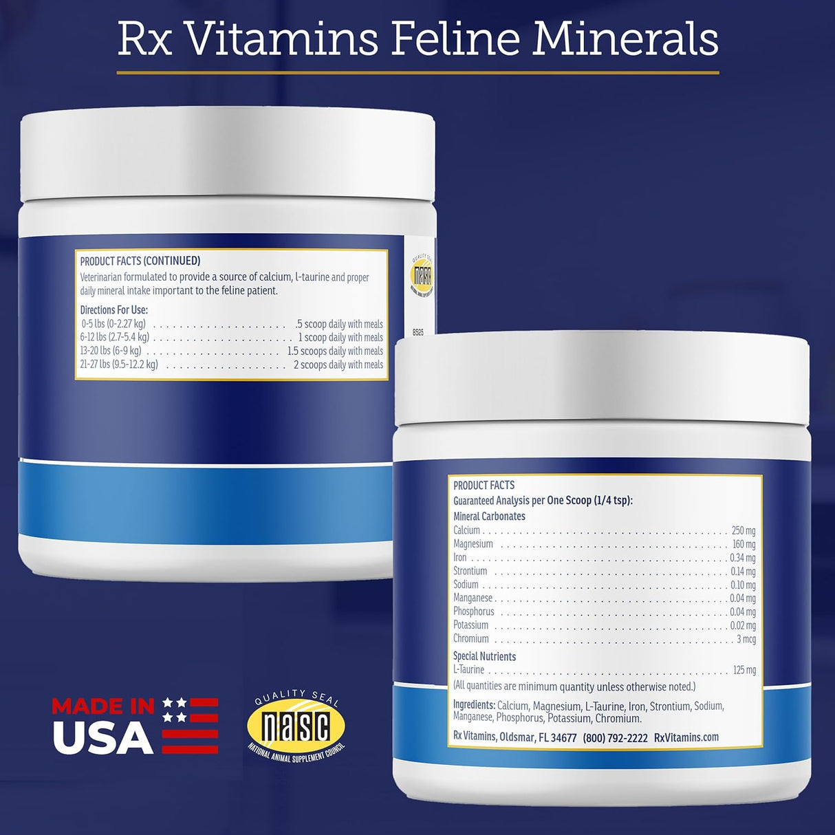 Rx Vitamins Feline Minerals 227Gr.