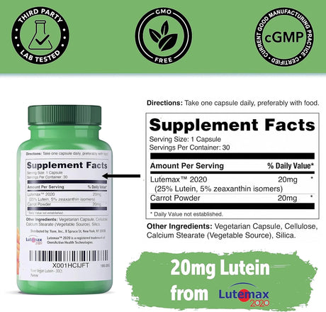 YUVE NATURALS - Yuve Lutein Zeaxanthin 30 Capsulas - The Red Vitamin MX - Suplementos Alimenticios - {{ shop.shopifyCountryName }}