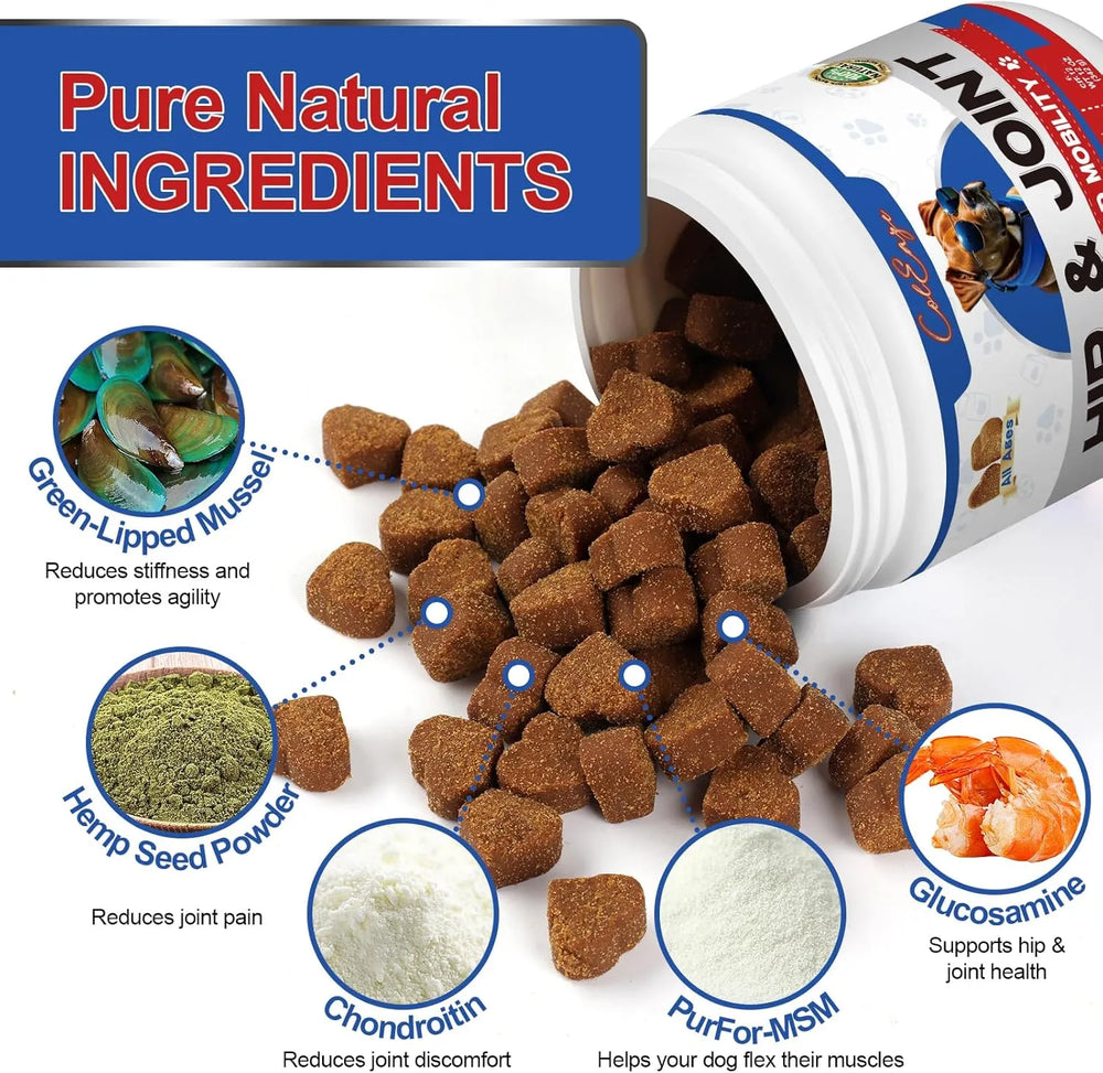 COLEAZE - ColEaze Hip & Joint Support 200 Masticables - The Red Vitamin MX - Cuidado De Cadera Y Articulaciones Para Perros - {{ shop.shopifyCountryName }}