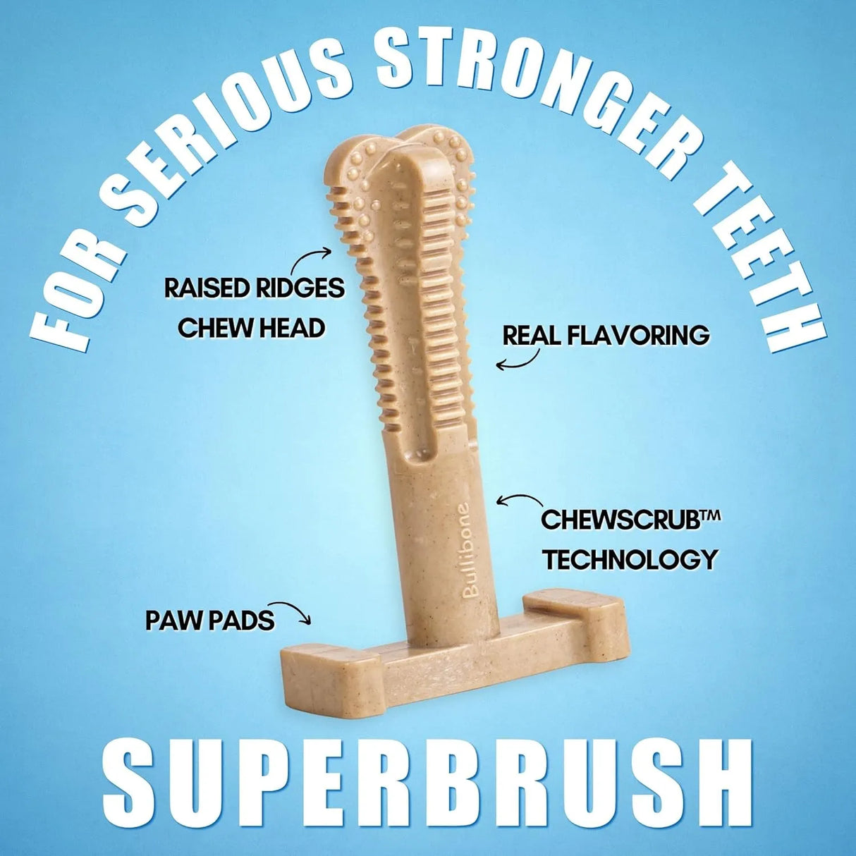 BULIBONE - Bullibone SuperBrush: Dog Teeth Cleaning Brushing Toothbrush Stick Large Apple Cinnamon 1 Pieza - The Red Vitamin MX - Cuidado Dental Para Perros - {{ shop.shopifyCountryName }}