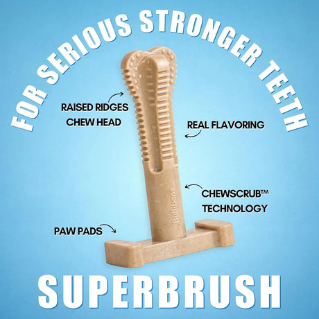 BULIBONE - Bullibone SuperBrush: Dog Teeth Cleaning Brushing Toothbrush Stick Large Apple Cinnamon 1 Pieza - The Red Vitamin MX - Cuidado Dental Para Perros - {{ shop.shopifyCountryName }}