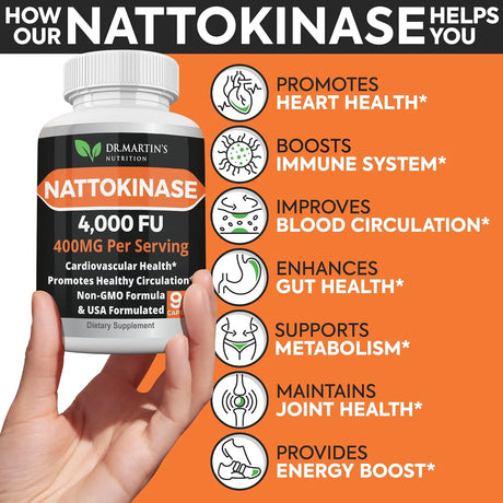 DR. MARTIN'S NUTRITION - DR. MARTIN'S NUTRITION Pure 4,000 FU Nattokinase 90 Capsulas - The Red Vitamin MX - Suplementos Alimenticios - {{ shop.shopifyCountryName }}