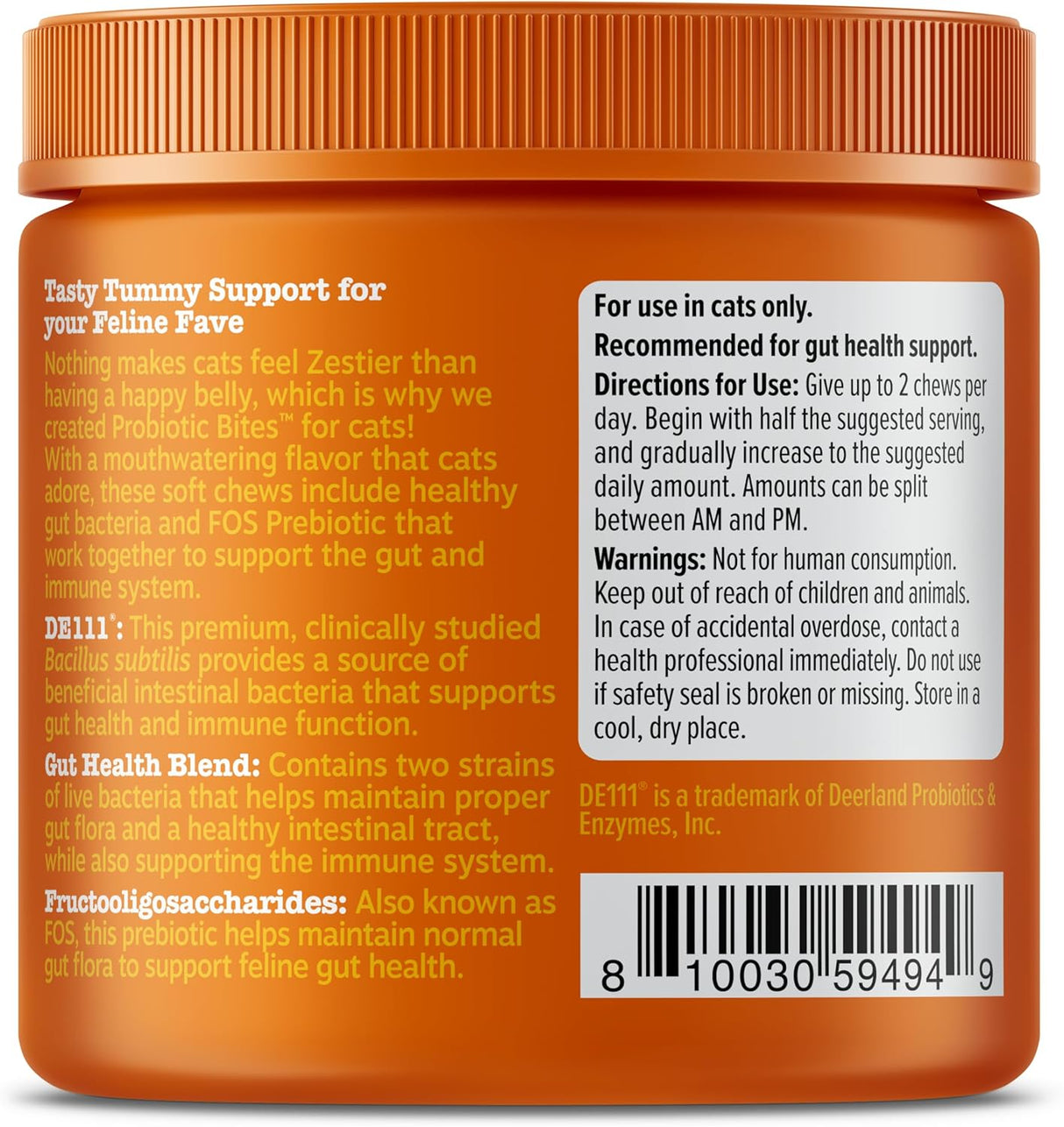 Zesty Paws Probiotic Bites for Cats 60 Masticables