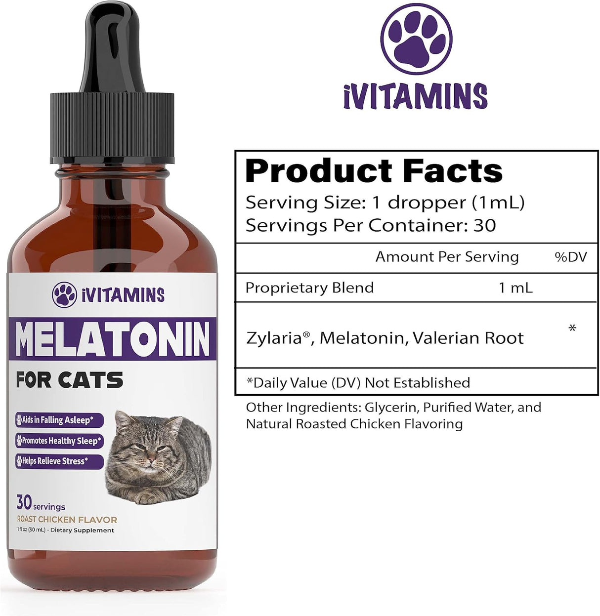 iVitamins Melatonin for Cats 1 Fl.Oz.