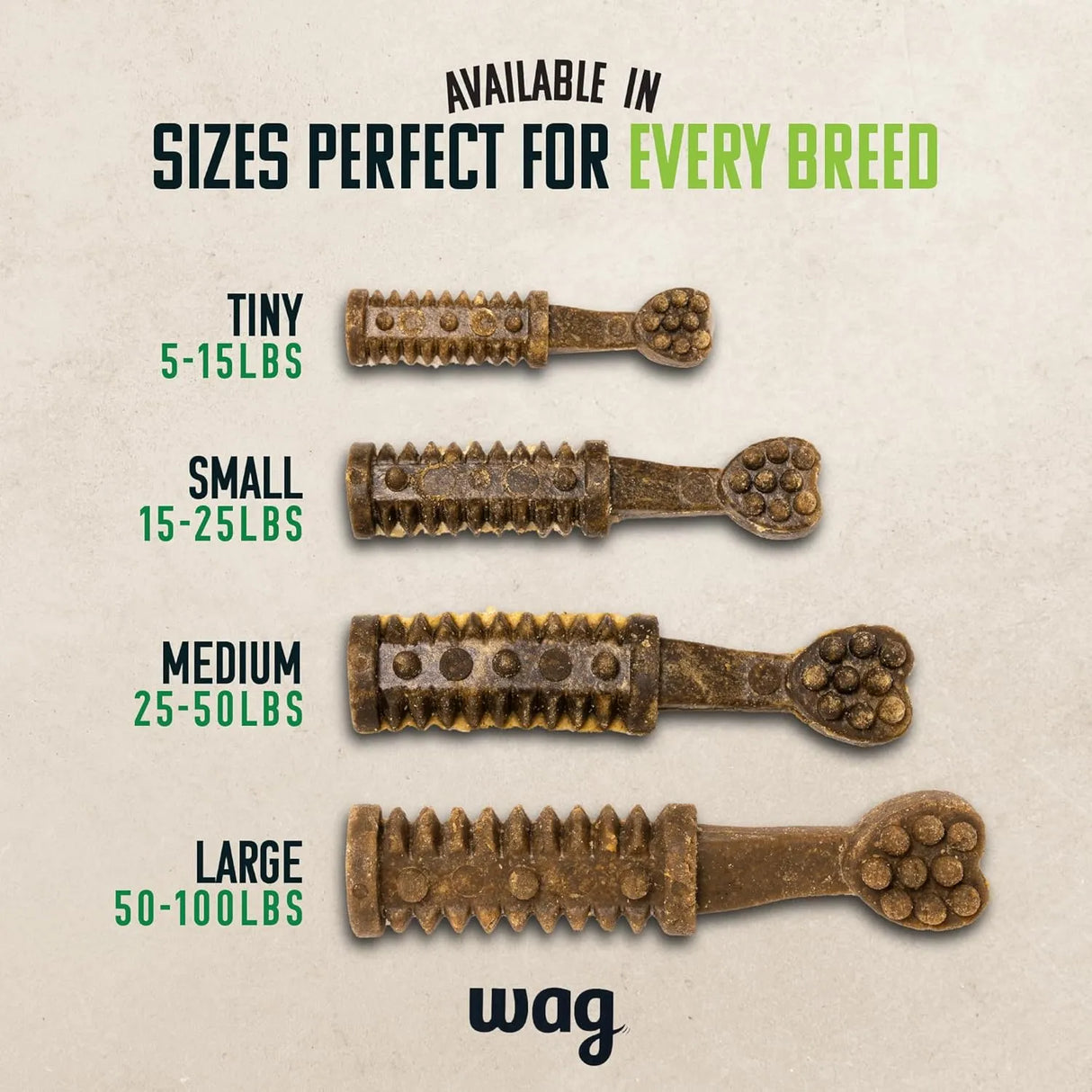 WAG - Wag Dental Dog Treats to Help Clean Teeth & Freshen Breath Small Unflavored 60 Piezas - The Red Vitamin MX - Cuidado Dental Para Perros - {{ shop.shopifyCountryName }}