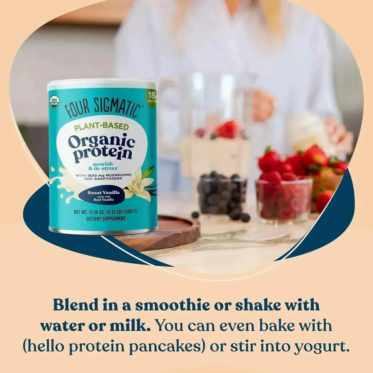 FOUR SIGMATIC - Four Sigmatic Organic Vegan Protein Powder Sweet Vanilla 600Gr. - The Red Vitamin MX - Suplementos Alimenticios - {{ shop.shopifyCountryName }}