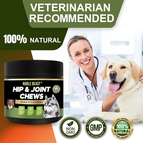 NOBLE BEAST - Noble Beast Dog Joint Supplement Chicken Flavor 120 Masticables - The Red Vitamin MX - Cuidado De Cadera Y Articulaciones Para Perros - {{ shop.shopifyCountryName }}