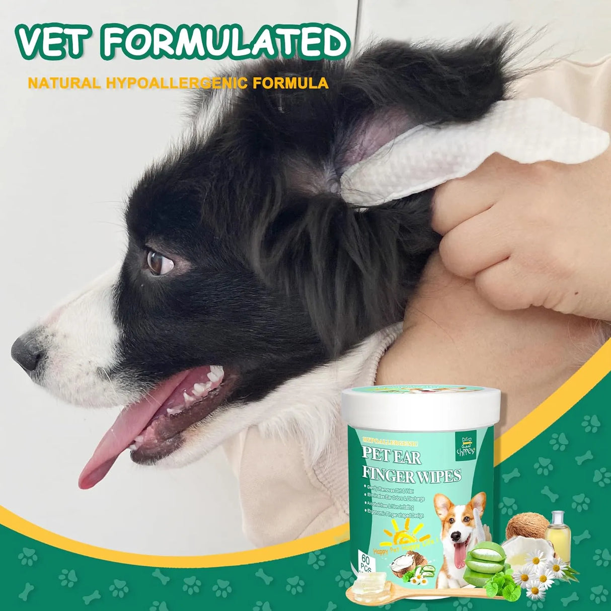 CHPPEY - CHPPEY Pet Ear Wipes Finger 60 Toallitas - The Red Vitamin MX - Cuidado Del Oído De Perros - {{ shop.shopifyCountryName }}