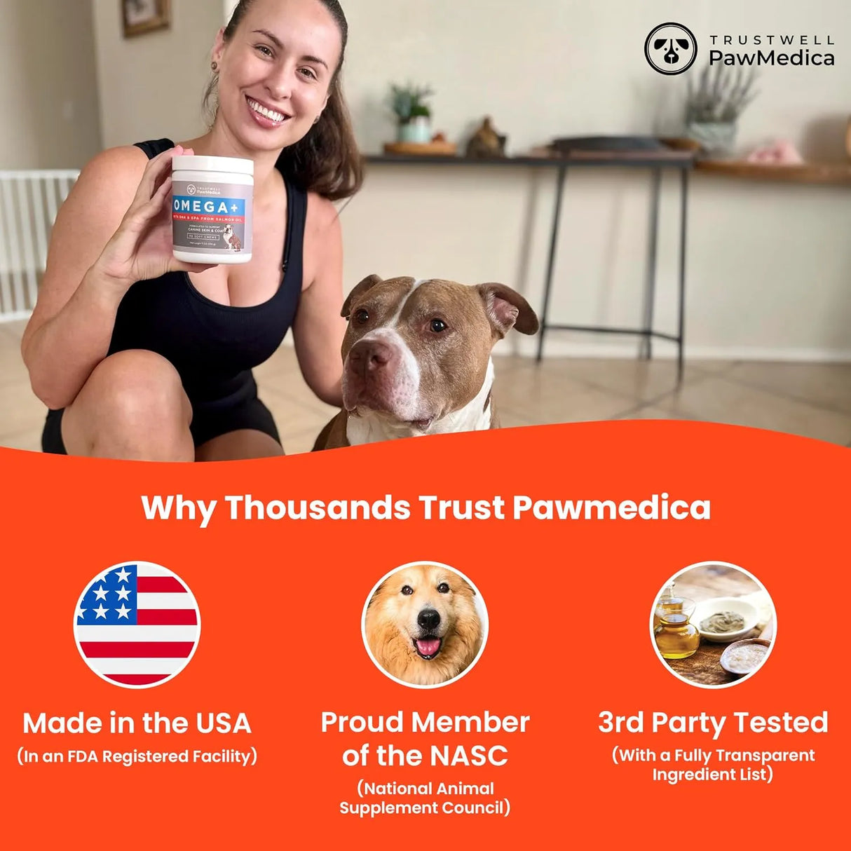TRUSTWELL PAWMEDICA - TRUSTWELL PAWMEDICA Omega 3 for Dogs 90 Masticables - The Red Vitamin MX - Aceite De Pescado Para Perros - {{ shop.shopifyCountryName }}