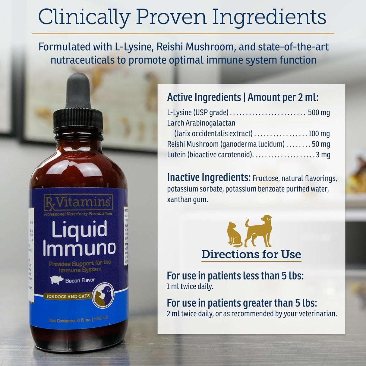 RX VITAMINS - Rx Vitamins Liquid Immuno Dog & Cat Immune Support 4 Fl.Oz. - The Red Vitamin MX - Suplementos Herbales Para Perros - {{ shop.shopifyCountryName }}