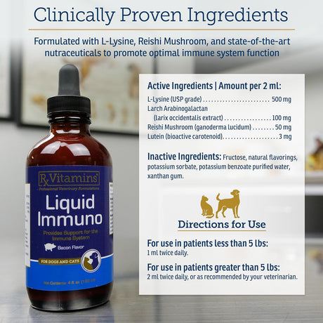 RX VITAMINS - Rx Vitamins Liquid Immuno Dog & Cat Immune Support 4 Fl.Oz. - The Red Vitamin MX - Suplementos Herbales Para Perros - {{ shop.shopifyCountryName }}