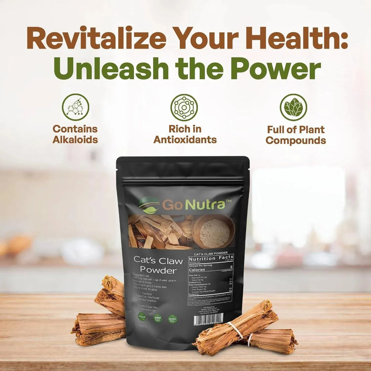 GO NUTRA - Go Nutra Cat’s Claw Powder 8 Oz. - The Red Vitamin MX - Suplementos Alimenticios - {{ shop.shopifyCountryName }}