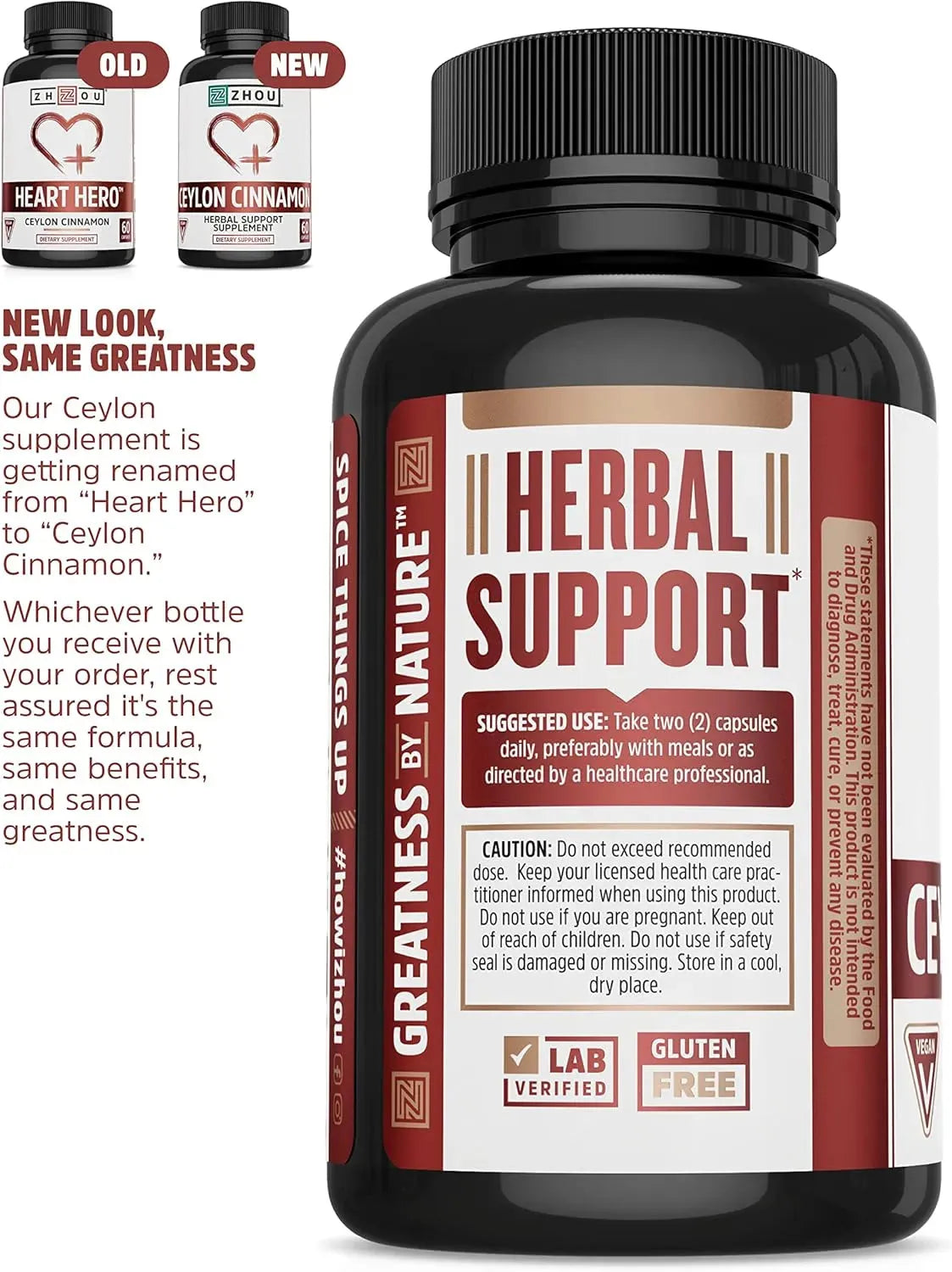 ZHOU - Zhou Ceylon Cinnamon 60 Capsulas - The Red Vitamin MX - Suplementos Alimenticios - {{ shop.shopifyCountryName }}