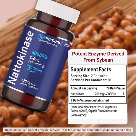 AGEIMMUNE - AgeImmune Nattokinase 4000 FU 200Mg. 120 Capsulas - The Red Vitamin MX - Suplementos Alimenticios - {{ shop.shopifyCountryName }}