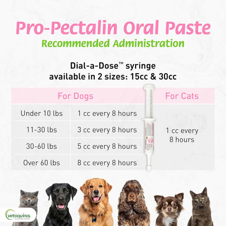 VETOQUINOL - Vetoquinol Pro-Pectalin Oral Paste for Dogs & Cats 30cc - The Red Vitamin MX - Probióticos Para Perros - {{ shop.shopifyCountryName }}