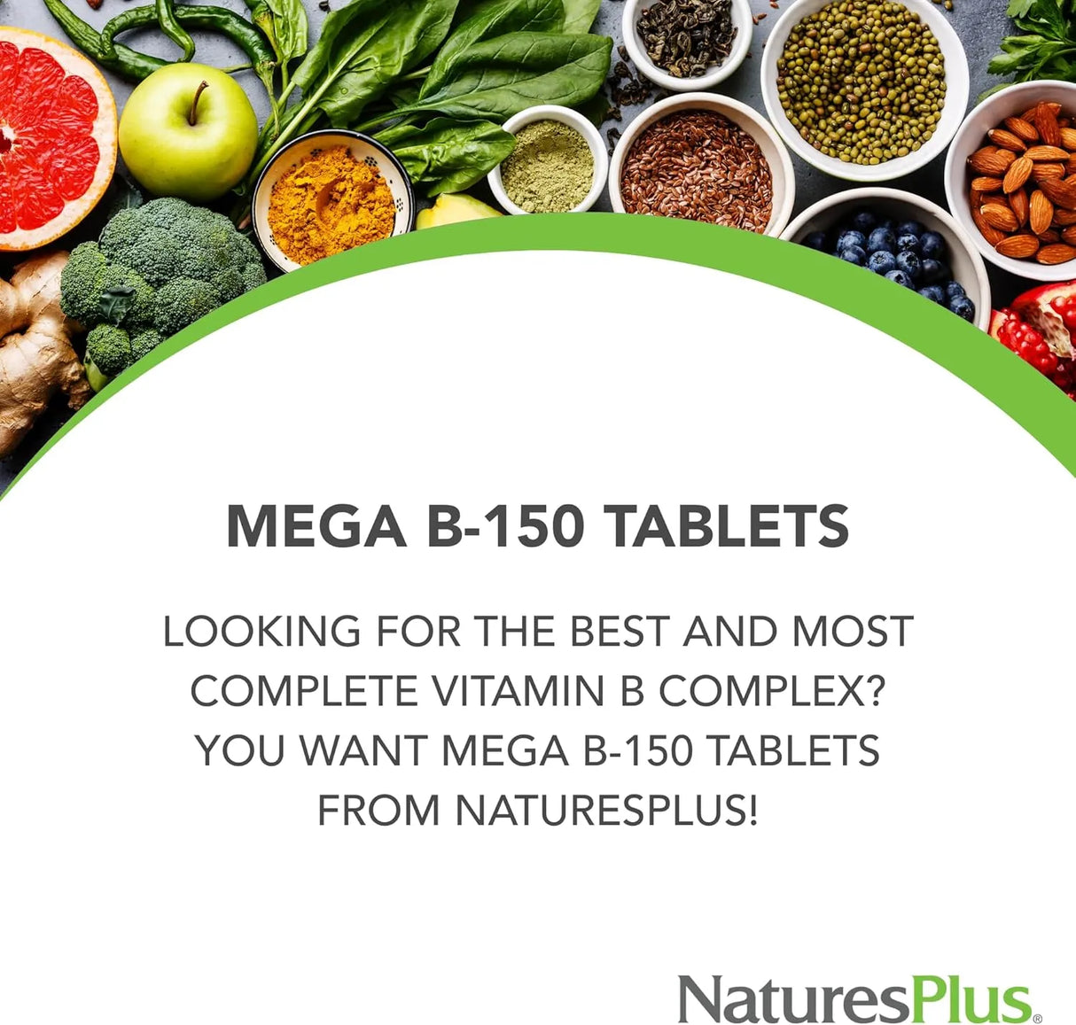 NATURES PLUS - Natures Plus Mega B-150 Complex 90 Tabletas - The Red Vitamin MX - Suplementos Alimenticios - {{ shop.shopifyCountryName }}