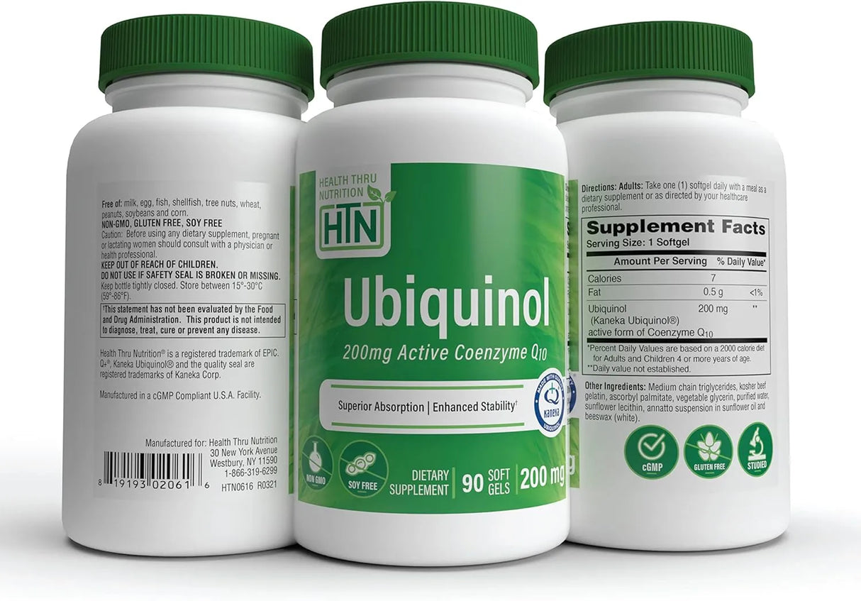 HEALTH THRU NUTRITION - Health Thru Nutrition Ubiquinol 200Mg. 90 Capsulas Blandas - The Red Vitamin MX - Suplementos Alimenticios - {{ shop.shopifyCountryName }}