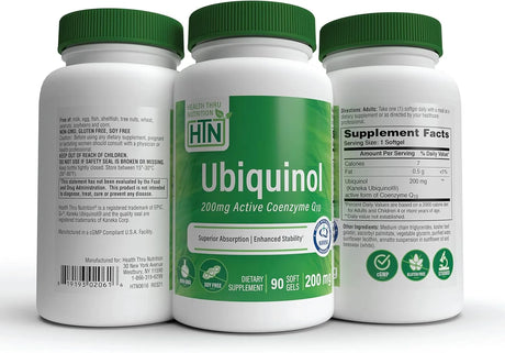 HEALTH THRU NUTRITION - Health Thru Nutrition Ubiquinol 200Mg. 90 Capsulas Blandas - The Red Vitamin MX - Suplementos Alimenticios - {{ shop.shopifyCountryName }}