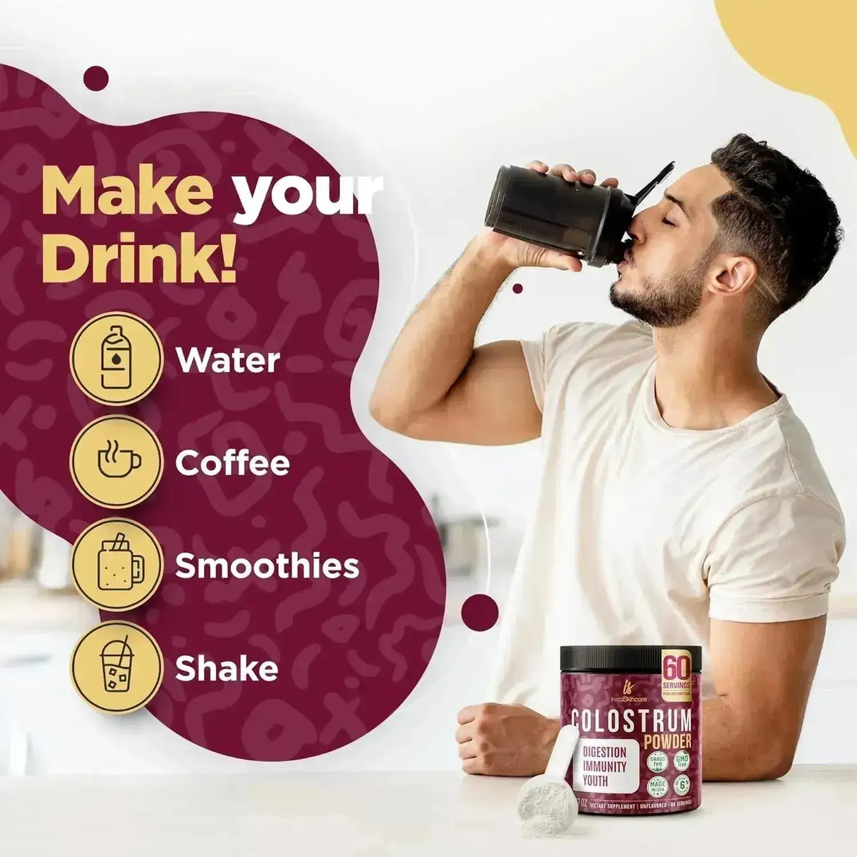 INSTASKINCARE - InstaSkincare Bovine Colostrum Powder Unflavored 60 Servicios - The Red Vitamin MX - Suplementos Alimenticios - {{ shop.shopifyCountryName }}