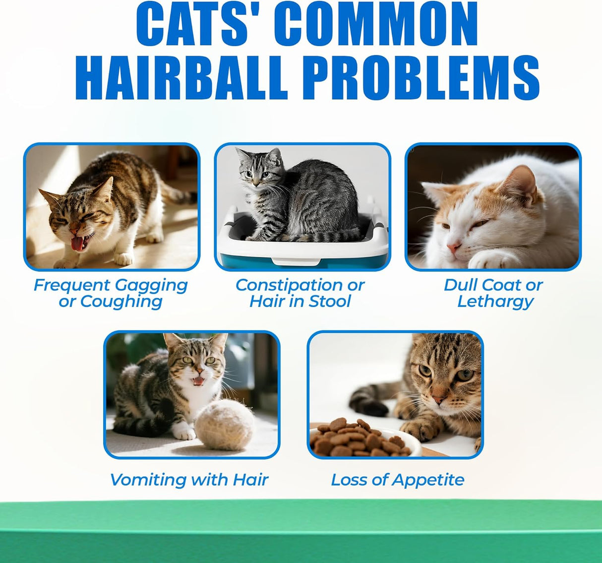 Just Try Cat Grass Hairball Relief & Digestive Support Cat Treats 300 Masticables