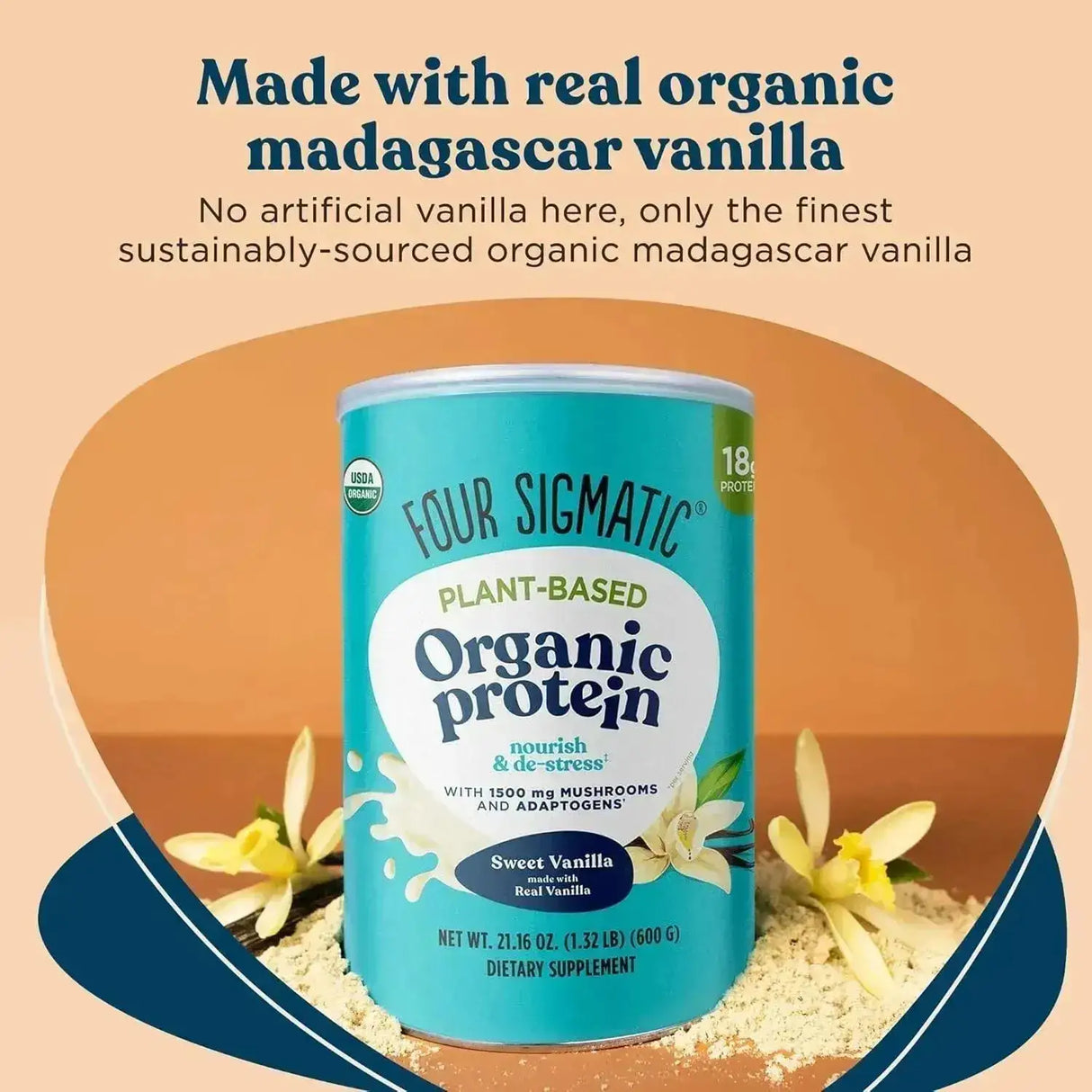 FOUR SIGMATIC - Four Sigmatic Organic Vegan Protein Powder Sweet Vanilla 600Gr. - The Red Vitamin MX - Suplementos Alimenticios - {{ shop.shopifyCountryName }}