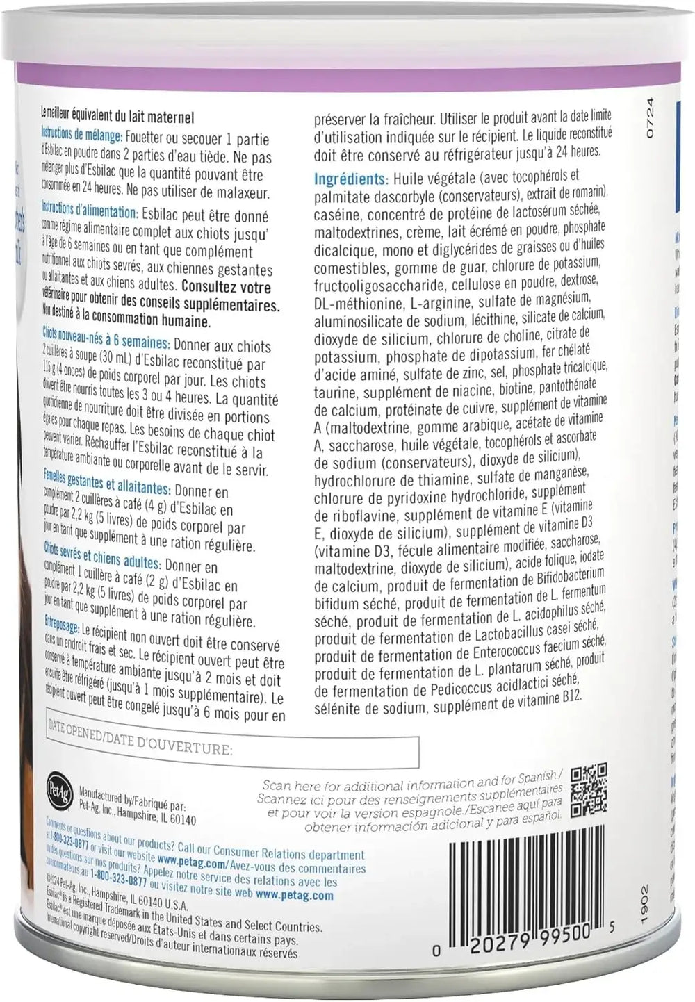 PETAG - Pet-Ag Esbilac Puppy Milk Replacer Powder Newborn to Six Weeks Old 340Gr. - The Red Vitamin MX - Sustitutos De Leche Para Perros - {{ shop.shopifyCountryName }}