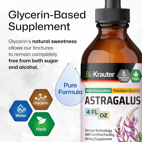 BIOKRAUTER - BIO KRAUTER Astragalus Tincture 4 Fl.Oz. - The Red Vitamin MX - Suplementos Alimenticios - {{ shop.shopifyCountryName }}