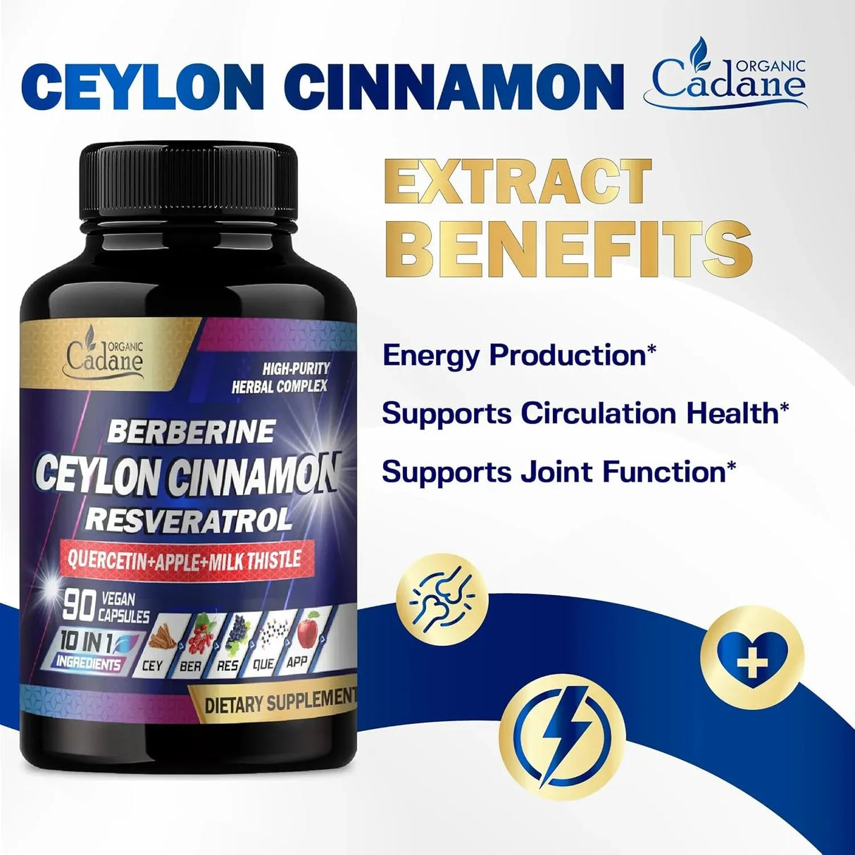 ORGANIC CADANE - Organic Cadane Ceylon Cinnamon 90 Capsulas - The Red Vitamin MX - Suplementos Alimenticios - {{ shop.shopifyCountryName }}