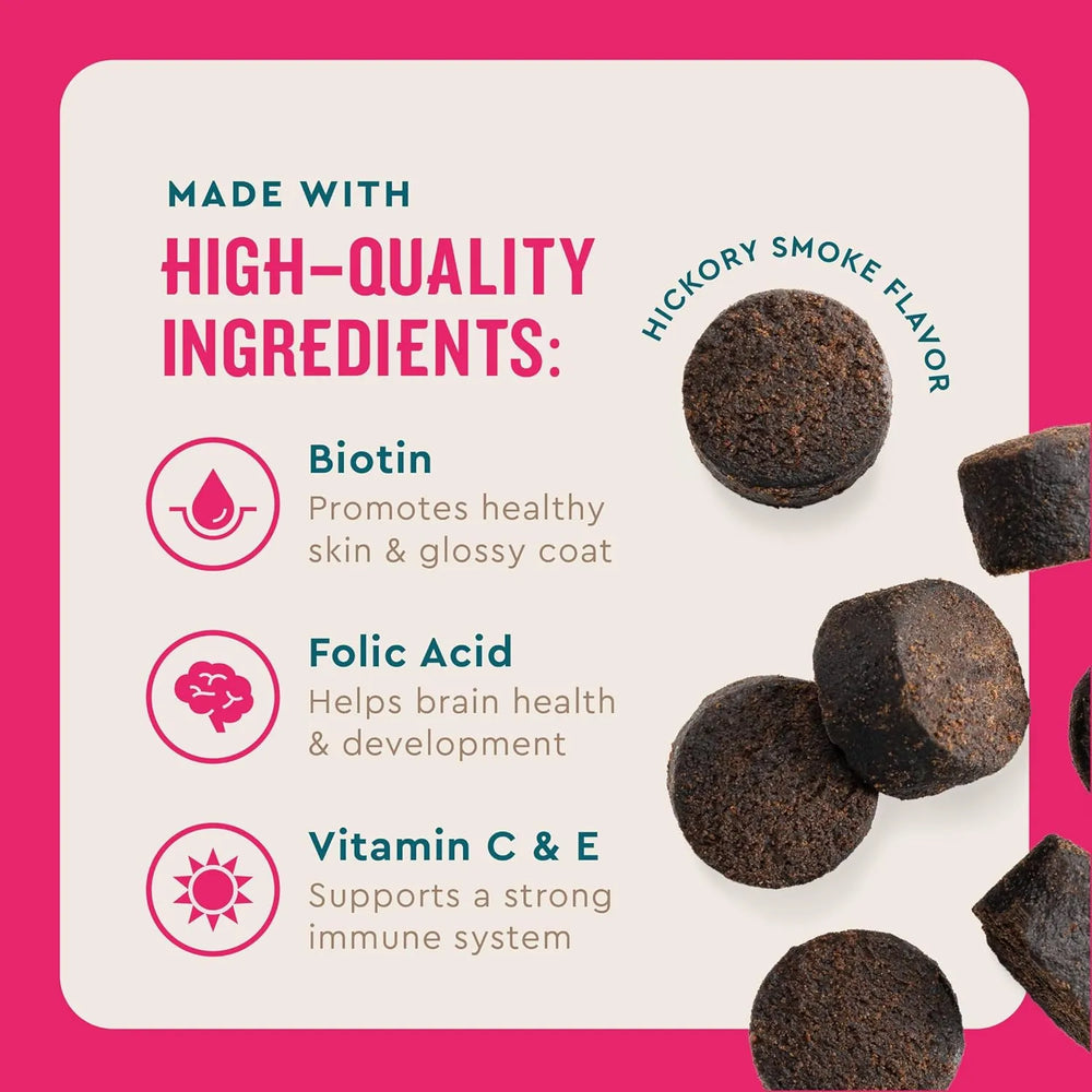 VETIQ - VetIQ Multivitamin Supplement for Dogs Hickory Smoke Flavored 60 Masticables - The Red Vitamin MX - Multivitamínicos Para Perros - {{ shop.shopifyCountryName }}