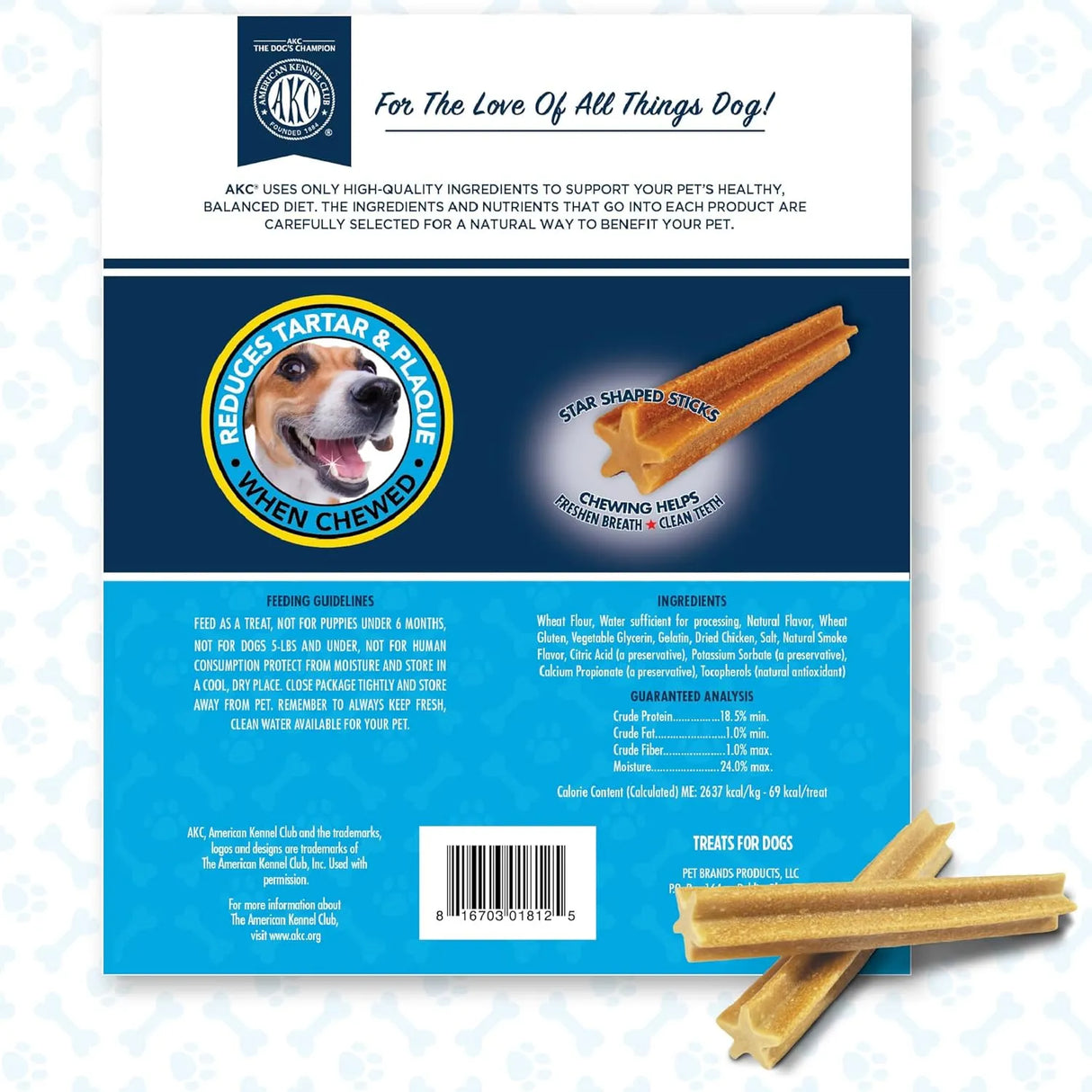 AMERICAN KENNEL CLUB - American Kennel Club Dentacare Smoked Flavor Dog Treats Large Dog Breeds 15 Piezas - The Red Vitamin MX - Cuidado Dental Para Perros - {{ shop.shopifyCountryName }}