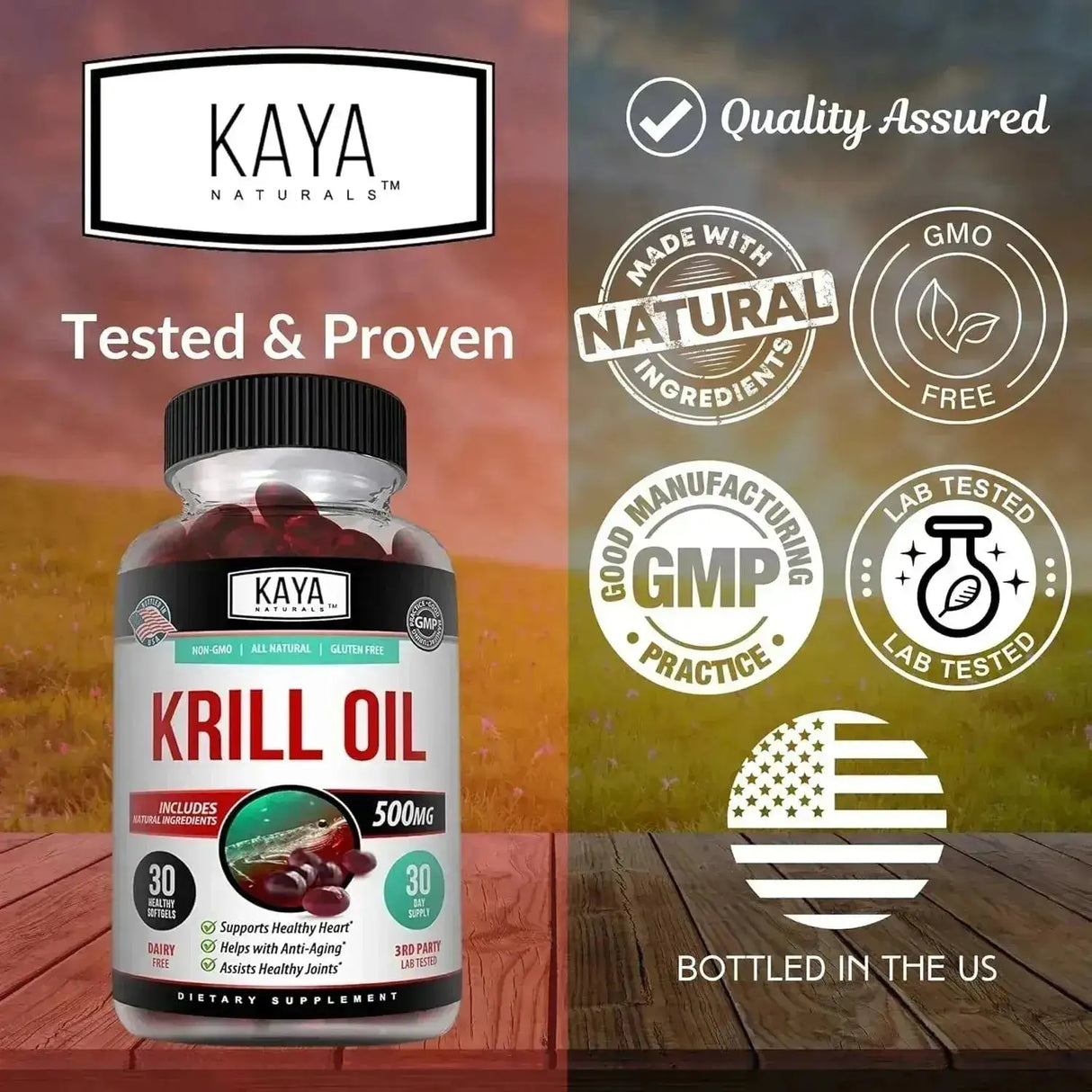 KAYA NATURALS - Kaya Naturals Antarctic Krill Oil 500Mg. 30 Capsulas Blandas - The Red Vitamin MX - Suplementos Alimenticios - {{ shop.shopifyCountryName }}